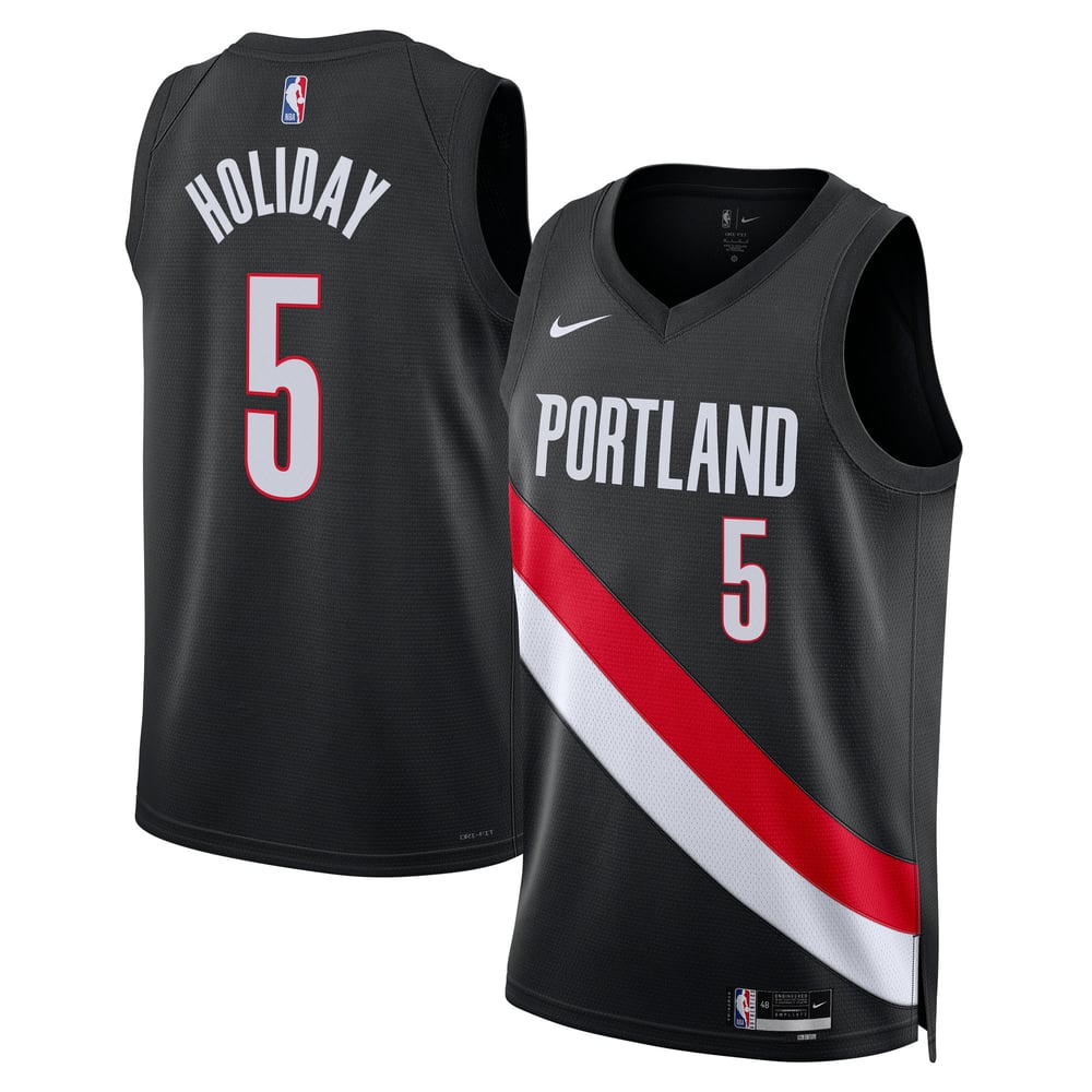 Maillot Jrue Holiday Portland Trail Blazers Swingman Icon Edition - Black