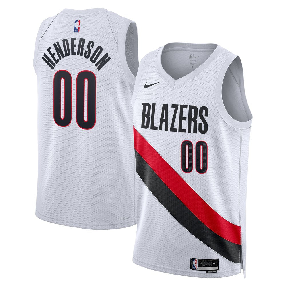 Maillot Scoot Henderson Portland Trail Blazers Swingman Association Edition - White