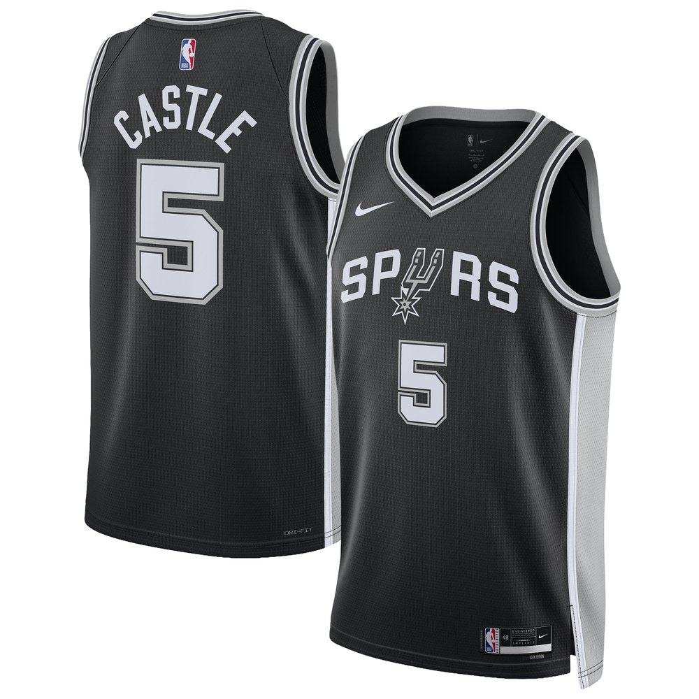 Maillot Stephon Castle San Antonio Spurs Swingman Icon Edition - Black