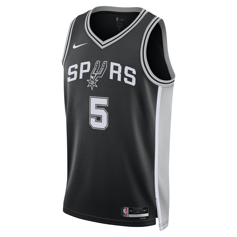 Maillot Stephon Castle San Antonio Spurs Swingman Icon Edition - Black