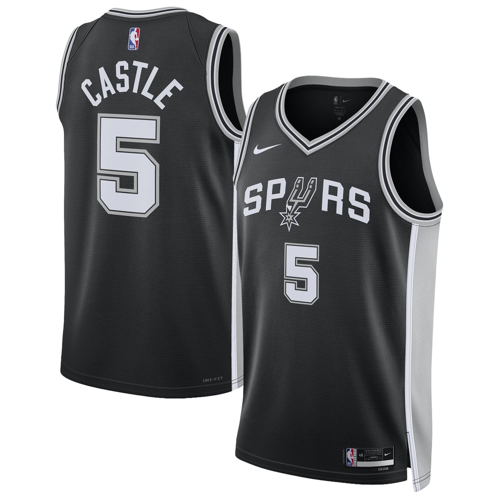Maillot Stephon Castle San Antonio Spurs Swingman Icon Edition - Black