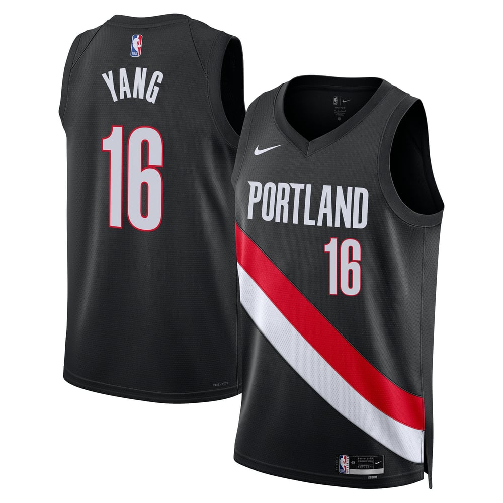 Maillot Yang Hansen Portland Trail Blazers Swingman Icon Edition - Black