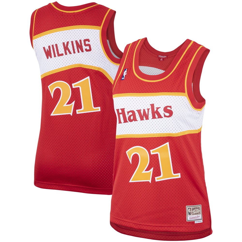 Maillot Dominique Wilkins Atlanta Hawks Swingman Hardwood Classics Femme - Red