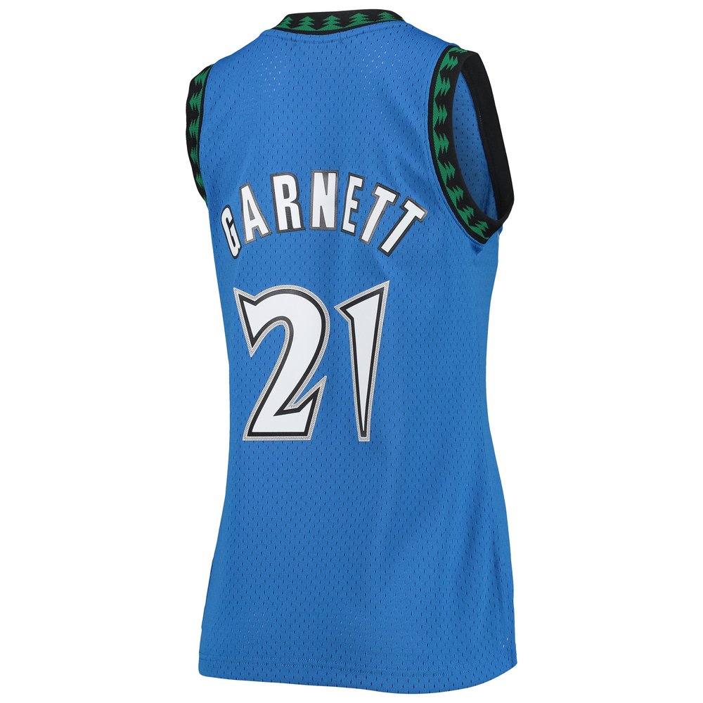 Maillot Kevin Garnett Minnesota Timberwolves Swingman Hardwood Classics Femme - Blue
