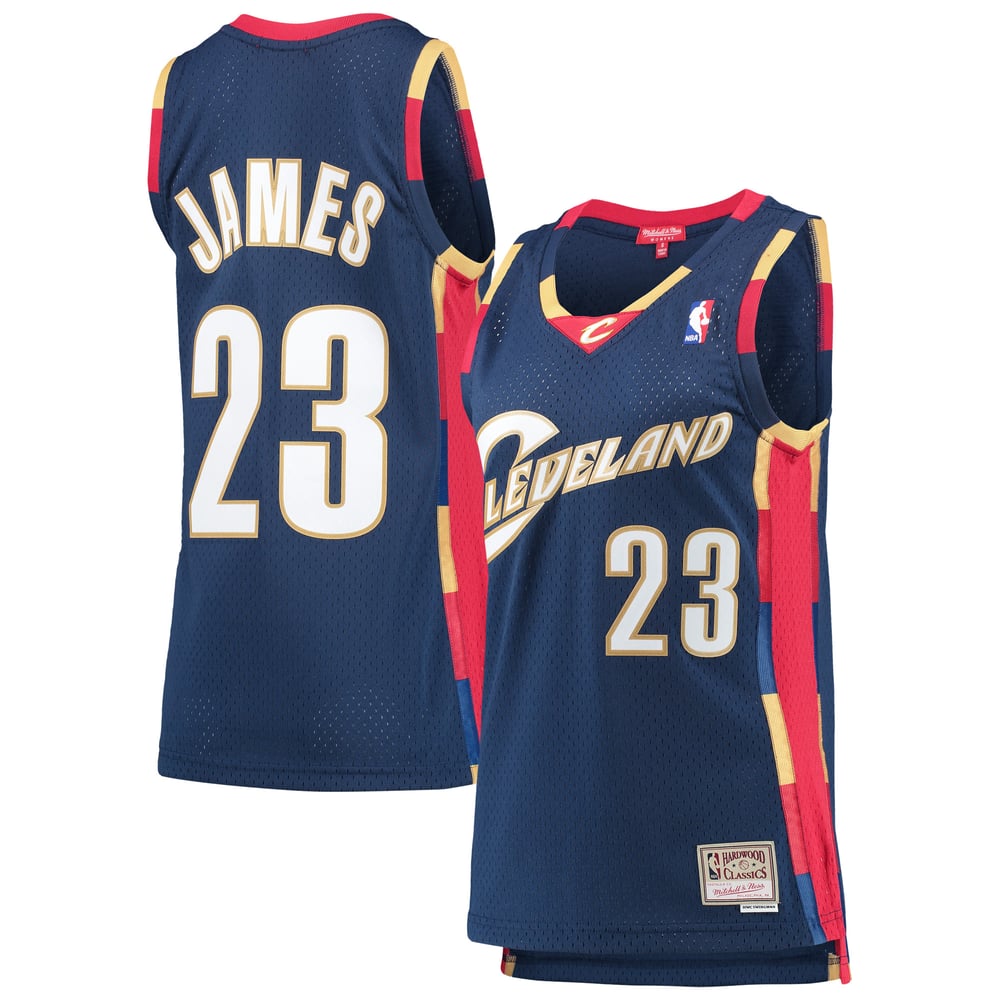 Maillot LeBron James Cleveland Cavaliers Swingman Hardwood Classics Femme - Navy