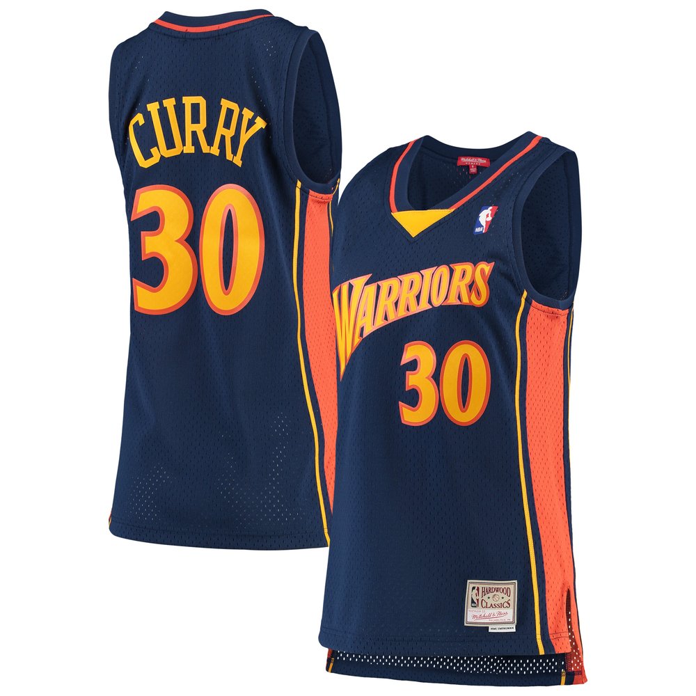 Maillot Stephen Curry Golden State Warriors Swingman Hardwood Classics Femme - Navy
