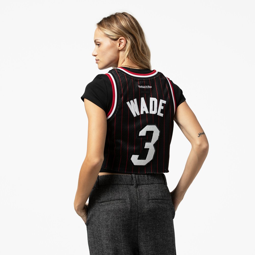 Maillot Dwyane Wade Miami Heat Replica Femme - Black