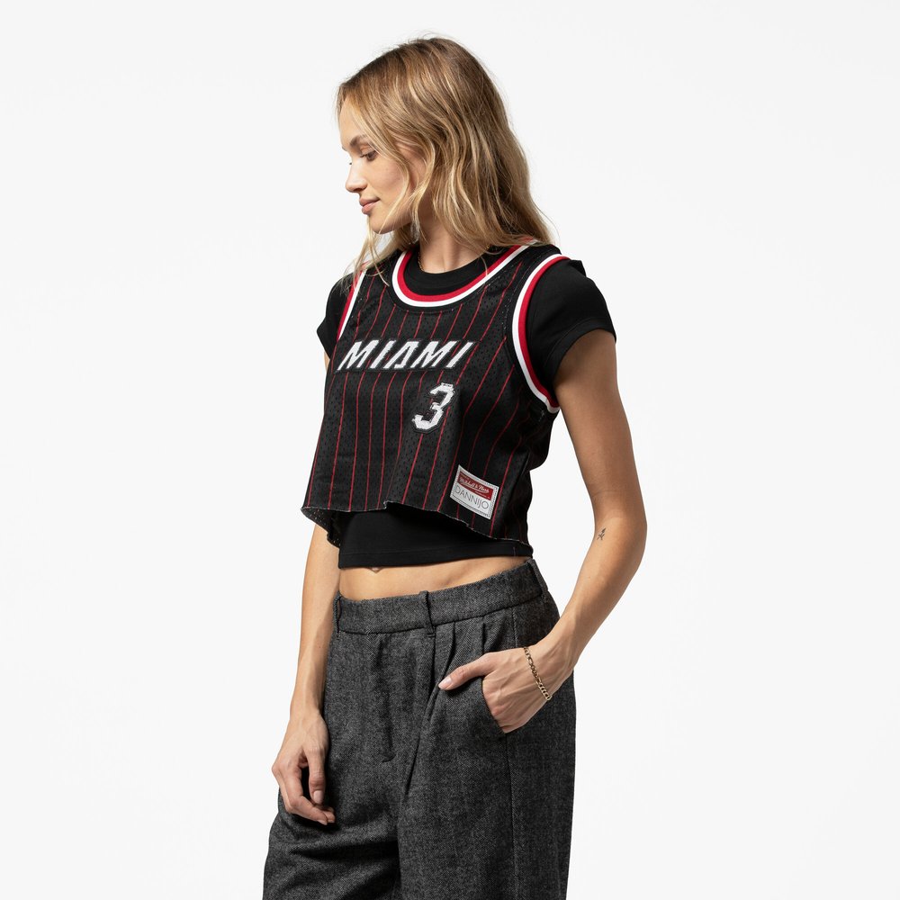 Maillot Dwyane Wade Miami Heat Replica Femme - Black