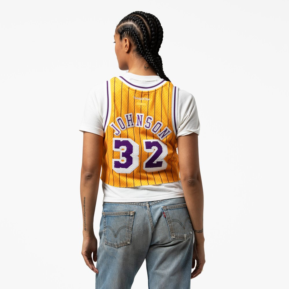 Maillot Magic Johnson Los Angeles Lakers Replica Femme - Yellow