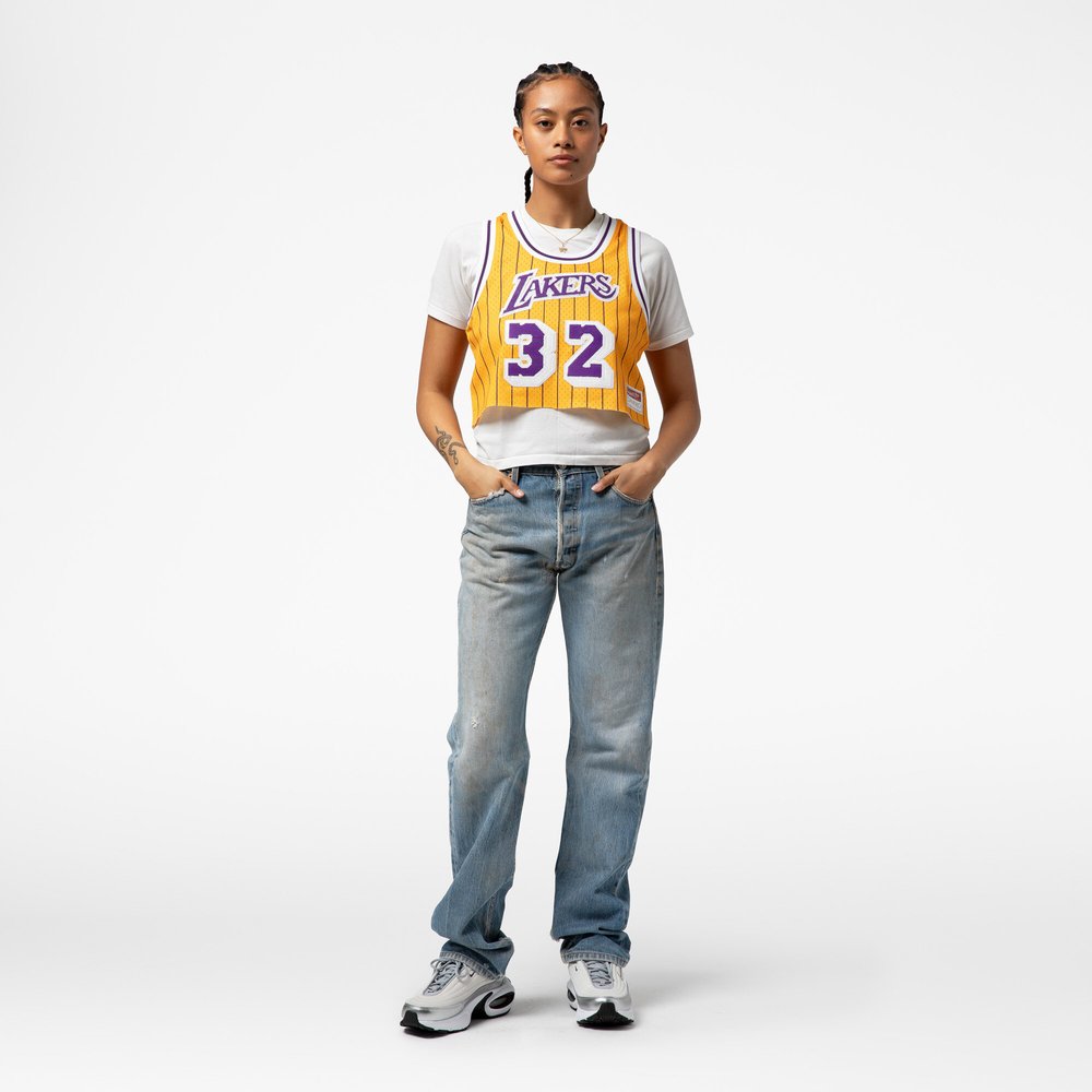 Maillot Magic Johnson Los Angeles Lakers Replica Femme - Yellow