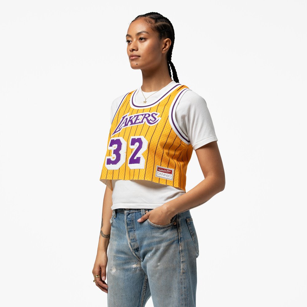 Maillot Magic Johnson Los Angeles Lakers Replica Femme - Yellow